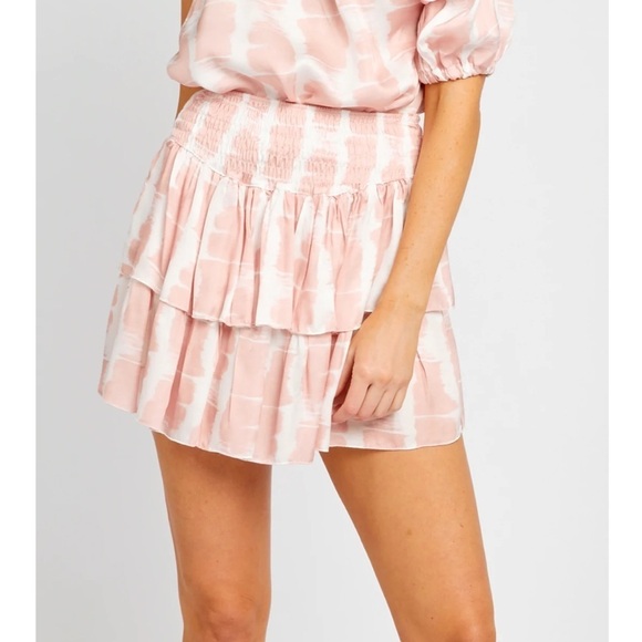 Sofia Made In Italy QUINN PINK TIE DYE MINI SKIRT